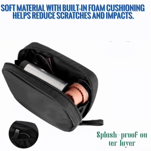 For Shark Chillpill Fa02x Series 3 In 1 Personal Cooling Fan Travel Storage Box With Padded Interior And Side Pocket For Cables Black — view 3