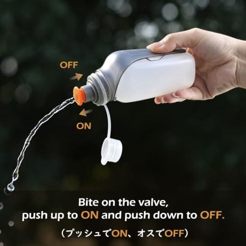 TRIWONDER Running Water Bottle Leakproof Small Hydration Flask for Sports Hiking Cycling, Fits Vest Pack Belt (250ml - 1 Pcs with Clip, Lid) — view 3