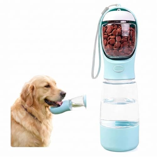 Dog Water Bottle, 4-In-1 Portable Pet Drinking Flask, Leakproof