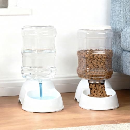 Taylor & Brown Automatic Pet Dog Feeder and Water Dispenser Set, 3.5L Gravity Dog Cat Food and Water Dispenser Set with Pet Food Bowl, Pet Food Water Dispenser Station — view 3