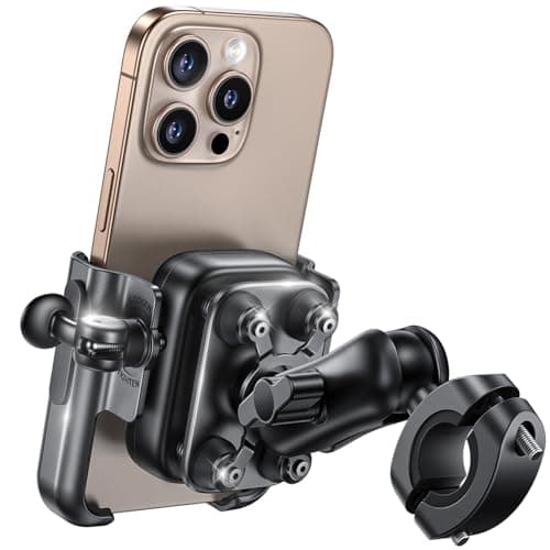 Lamicall Motorbike Phone Holder, [All-Metal] Motorcycle Phone Mount Bicycle
