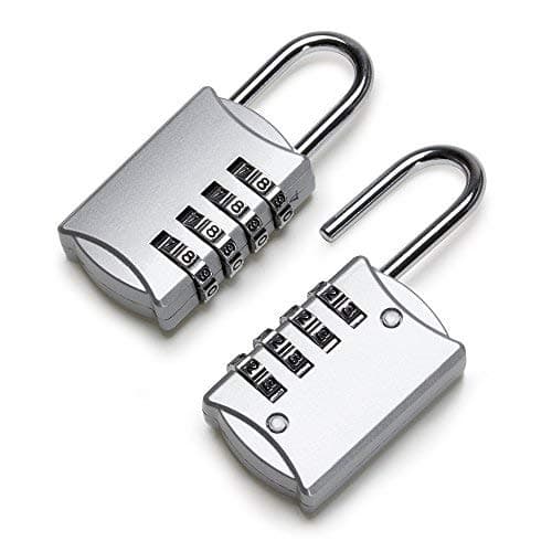Combination Padlocks, 4 Digit Security Padlock, [2 Pack] Combination Lock for School Gym Suitcase Luggage — view 5