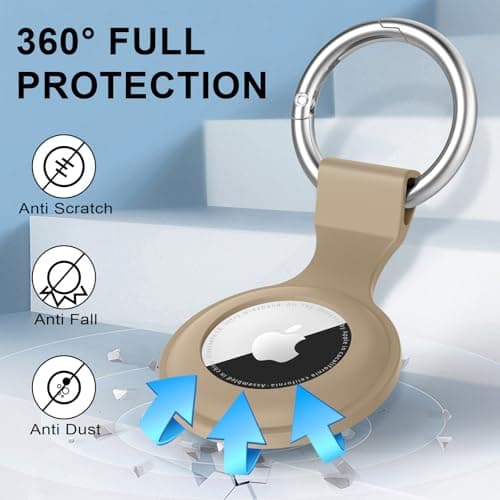 [5-Pack] for AirTag Holder - Silicone Case for AirTag Keyring for Keys, Bags, Luggage, Pet Collars - Anti-Lost and Scratch-Resistant Design for Apple Air Tags 2021 (Pack F) — view 6