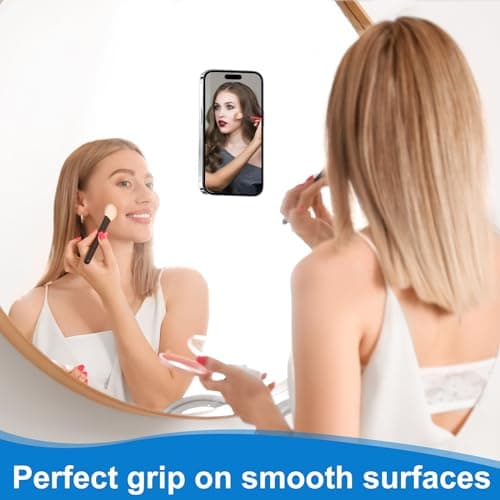Wisebom Pack of 10 Silicone Suction Cup Phone Holder for Mobile Phone Cases, Compatible with Smooth Surfaces (Glass, Stainless Steel, Car Interiors), Holder — view 4