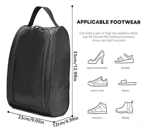 Waterproof Shoe Bag for Men & Women, Golf & Rugby Boot Bag, Portable Sports Shoe Organiser, Durable Shoe Storage Bag for Travel Gym Outdoor Organize and Protect Your Shoes with Ease — view 3