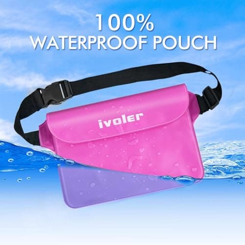 ivoler Waterproof Pouch Bag + Phone Case, Pink — view 4