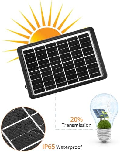 QWORK® Small Solar Panel Charger Portable USB Solar Panel, 6V 8W 1.6A, for Camping Hiking Outdoor Activities — view 4