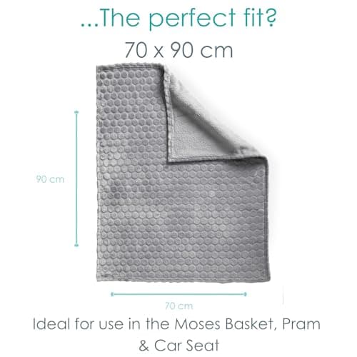 Clair de Lune Marshmallow Super Soft Baby Blanket 90 x 70 cm (Grey) — view 2