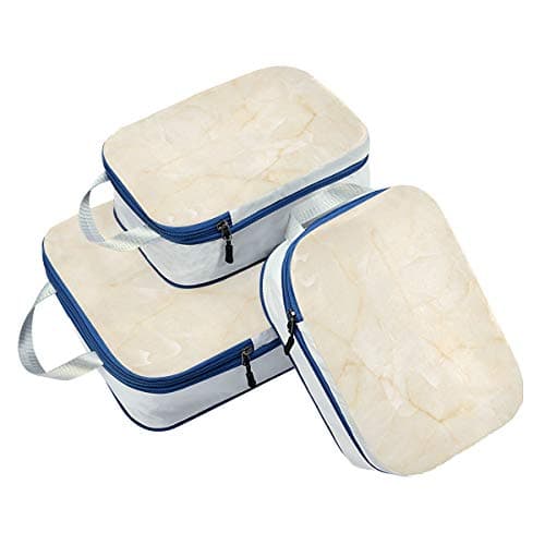 MONTOJ Yellow Rock Travel Packing Cubes, 3 Pieces Luggage Organizers Set — view 2