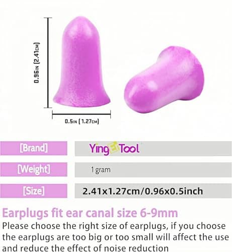 30 Pairs Ultra Soft Foam Ear Plugs, 36dB SNR Noise Reduction Earplugs for Sleeping Hearing Protection Travel Shooting Work Concentration Construction Site, Purple — view 4