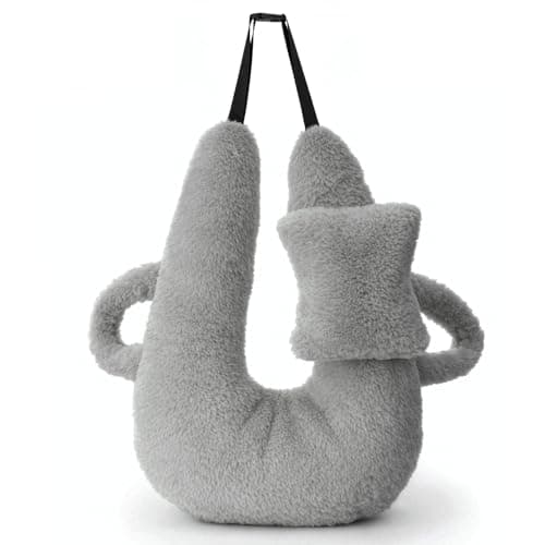 YORKING Travel Pillow for Car Seat, Multifunctional Car U-Shaped Pillow, Rear Seat Supports and Body (Grey)