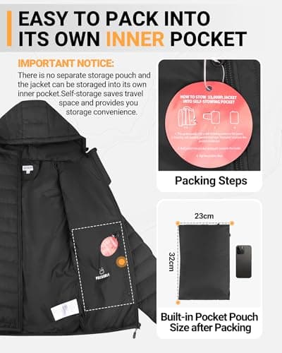 33,000ft Women's Packable Puffer Jacket Water Repellent Insulted Jacket — view 4