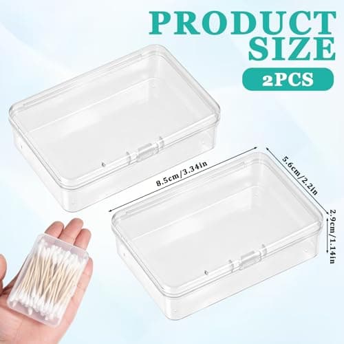 2PCS Cotton Swab Holder for Travel, Floss Picks Case — view 2
