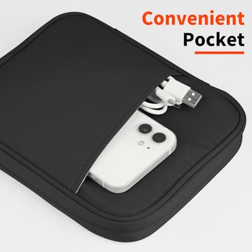 HoYiXi Universal Sleeve Bag for 6",6.8",7" Kindle Paperwhite/Colorsoft 2024-2012 Compatible with 6"-6.8" All-New Kindle/Kobo/Tolino/Sony,6" EReader with Anti-Drop Protective Cover,Black — view 6