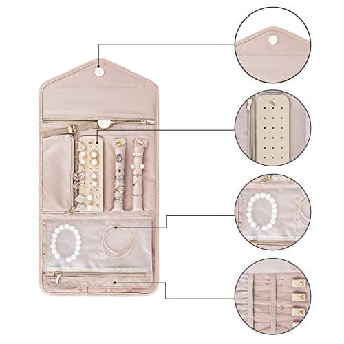 bagsmart Travel Jewellery Organiser, Foldable Jewelry Storage Roll — view 5