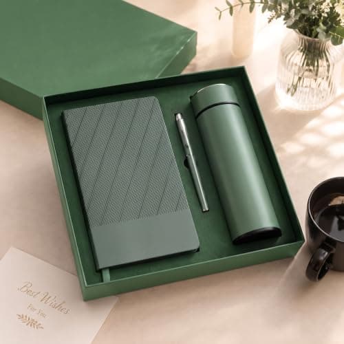 SIMDAO Notebook and Pen Gift Set - A5 Business Notepad with Pen & Insulated Water Bottle, Executive Notebook in Gift Box for Work, Office, Study, New Job & Appreciation Gifts for Men Women — view 5