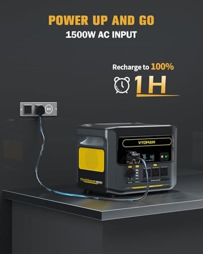 VTOMAN FlashSpeed 1500 Power Station, 1548Wh LiFePO4, 1 Hr Fast Charge — view 4