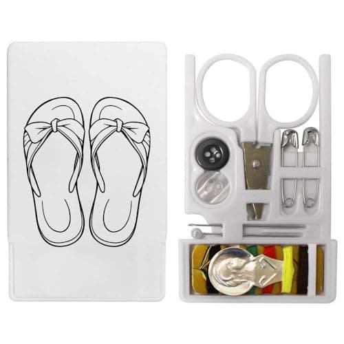 Azeeda 'Beach Sandals' Mini Travel Sewing Kit (SE00046981)