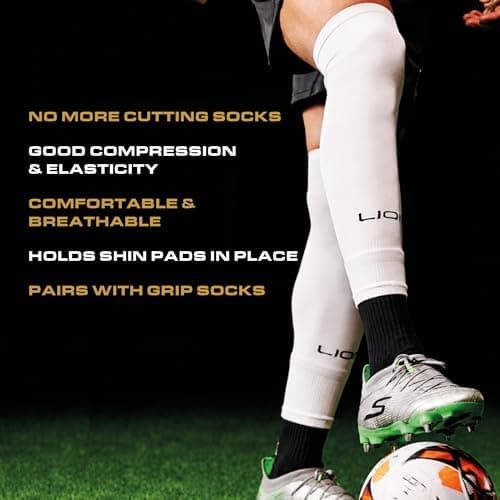 LION SPORTSWEAR Kids/Youth Football Sock Sleeves To Accompany Grip Socks - Fits Over Calf/Shin Pads - Variety Of Colors To Match Your Team Kit (Burgundy) — view 4