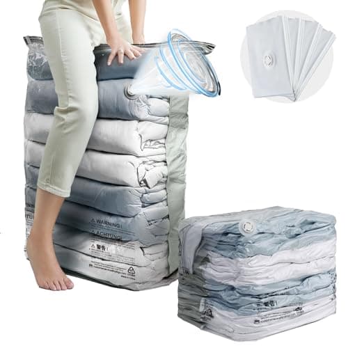 TAILI Extra Large Vacuum Storage Bags Cube 4 Jumbo(80x100x38 CM), Cream