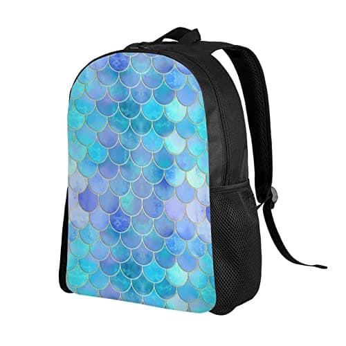 Starfish Coastal Wool Printing Men'S And Women'S Travel Backpack, Business Laptop Backpack, Casual Daypack, Gold Mermaid Scale, One Size — view 2