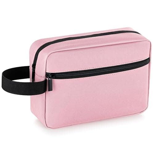 Elviros Lightweight Hanging Travel Toiletry Bag Small for Women Men, Pink
