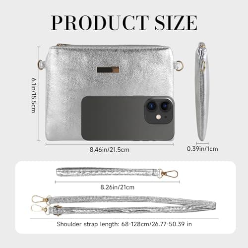 FuninCrea Small Crossbody Bags for Women Mobile Phone Bag (Gold) — view 4