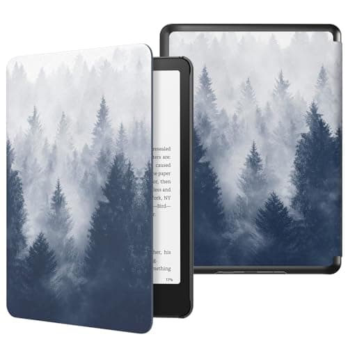 MoKo Case for 7" Kindle Paperwhite 12th Gen 2024/Colorsoft,Gray Forest