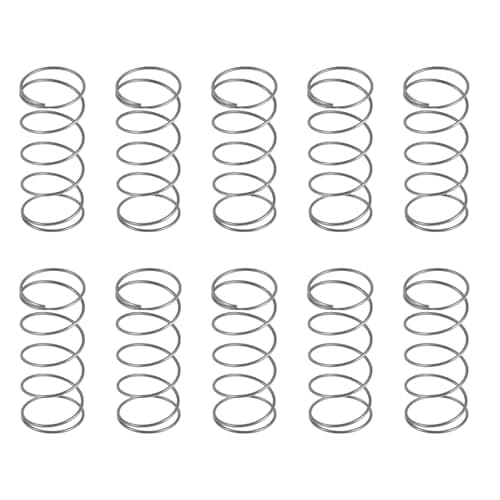 Zerodeko 10pcs Automatic Water Bowl Compression Spring Stainless Steel, 0.5mm Wire Diameter, 9.5mm Od, Silver, for Automatic Water Bowl System and Livestock Use on Farms