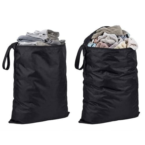 Aieino Travel Laundry Bags 2pcs Waterproof Dirty Clothes Bag with Zipper