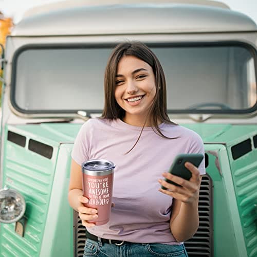 Livole Gifts for Women, Her, Thank You Gifts, 20oz Travel Mug, Rose Gold — view 2