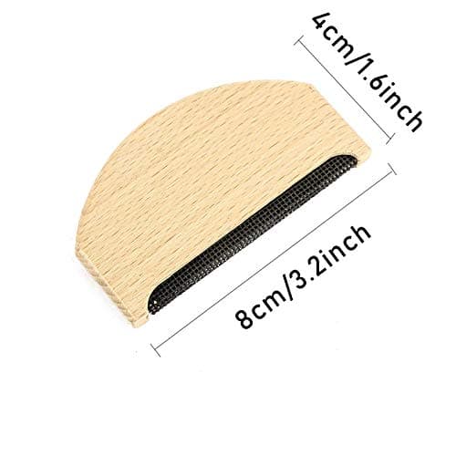 Zngou 3-Piece Cashmere Comb Set - Sweater & Wool Fabric Bobble Remover - Manual De-Pilling Comb With Wooden Handle — view 2