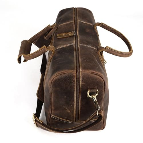 KomalC Genuine Leather Duffel | Travel Overnight Weekend Leather Bag | Sports Gym Duffel for Men by KomalC — view 2