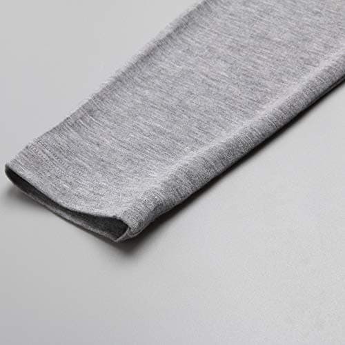 Mcilia Women's Ultrathin Modal Round Neck Long Sleeve Thermal Top/Shirt Grey Small (UK Size 6 8 10) — view 6