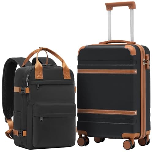 COOLIFE Cabin Suitcase 55x35x20 EasyJet & Ryanair Cabin Bag 40x30x20 PC+ABS