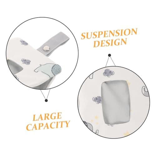 JOINPAYA Reusable Wipes Dispenser Pouch Large Capacity Polyester Cotton Travel Holder for Baby Wipes Easy-Carry for Cars and Offices — view 6