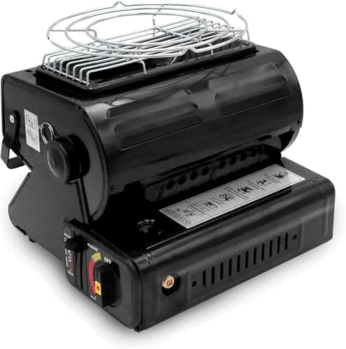 DWD® Camping Gas Heater/Stove 2 in 1 Portable Compact Mobile Caravan Outdoor Fishing Butane Gas 1.3kW Heating Element Safety Grill Automatic Ignition System Carry Handle,Hiking,Emergency Cooking& Heat — view 4