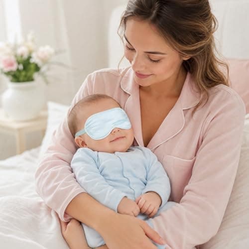 Beavorty 100% Silk Eye for Baby, Adjustable Sleep Blindfold for Infant Jaundice Phototherapys, Breathable Light Blocking Shade, Gentle Night Rest Cover for Boys Girls — view 6
