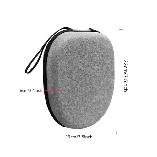 Headphone Case, Over Ear Wireless Headphones Case Universal Portable Travel Headphone Storage Cover Bag (Grey) — view 2