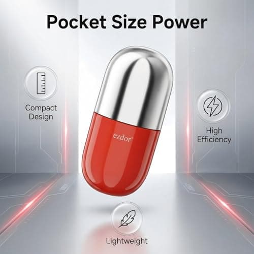Mini Electric Shaver, Compact Electric Razor for Men Women, USB-C Rechargeable Mini Shaver, Waterproof Portable Shaver, Powerful Men's Shavers, Cordless for Travel Home Business Trip (Red) — view 2