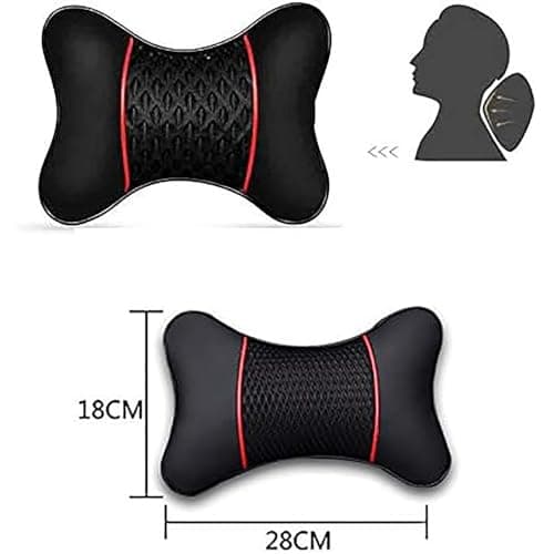 2 Pack Car Neck Pillow for Lexus ES Sedan ES Hybrid ES 250 /ES 260, Head Neck Rest Cushion Relax Neck Support Headrest Breathable Comfortable Pillows for Travel Car Seat Home, Beige — view 4