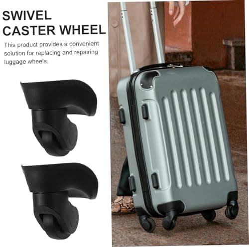 VALICLUD Suitcase Wheels Replacement 2pcs ABS Black Luggage Swivel Wheel — view 3