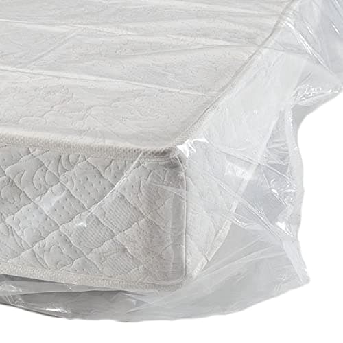 Heavy Duty Polythene Plastic Mattress Cover for Moving - Single Mattress Storage Bag - Waterproof Protection - Reusable Bags for Moving - Dust Sheet for Decorating and Painting — view 5
