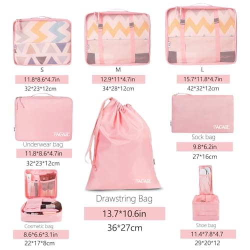 BAGAIL Packing Cubes for Suitcase 8 Set, Lightweight Luggage Packing Organizers Packing Cubes for Travel Accessories — view 2