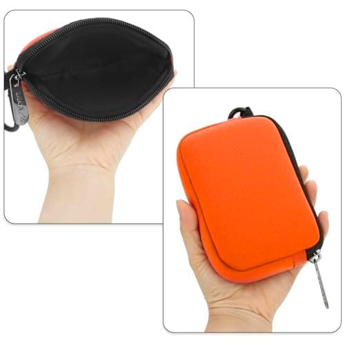 JINSI Mini Pouch Case Small Accessories Storage Organizer Tech Bag (Orange) — view 6