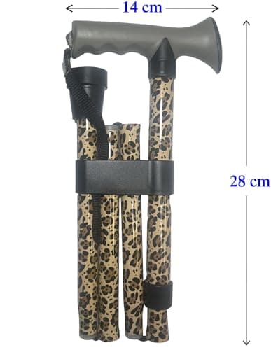 Life Healthcare Folding Gel Handle Walking Stick, Adjustable Aluminium Cane — view 2