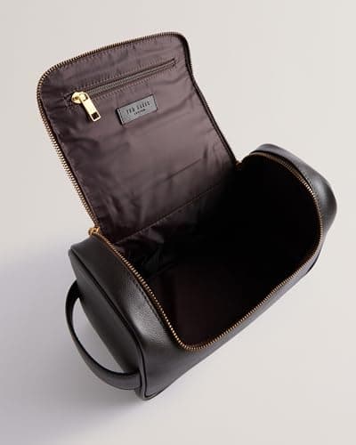 Ted Baker London kalton-Caviar Texture Leather washbag, BRN-Choc — view 5