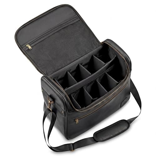 Equimour Grooming Bag Horse – Vegan Leather Box, Black-Gold