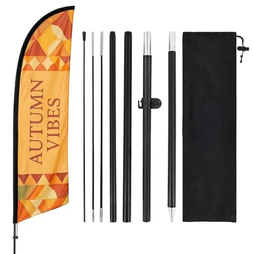 Flag Pole Festival Flagpole Kit 7 Section Portable Beach Feather Flagpoles