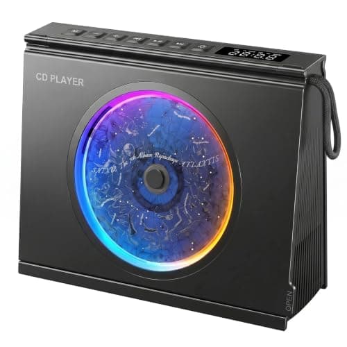 Gueray Y-03 CD Player Portable: CD Players for Home with HiFi Sound Black